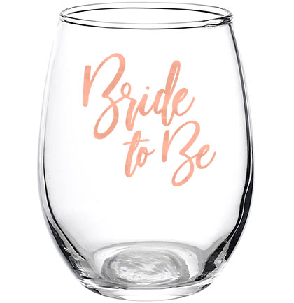 Bride to Be Stemless Wine Glass