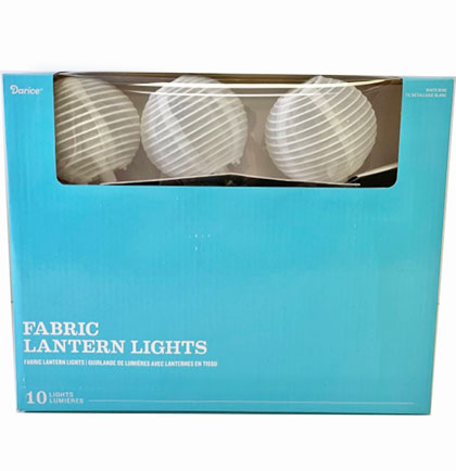 White Fabric Lantern String Lights