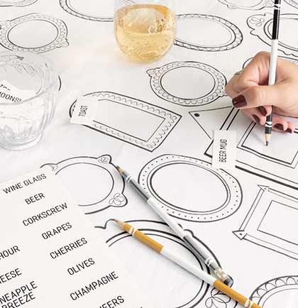 Adult Coloring Party Game Table Cover