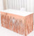 Fringe Rose Gold Table Skirt