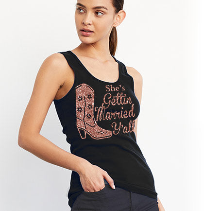 She&#39;s Gettin Married Y&#39;all Black Tank