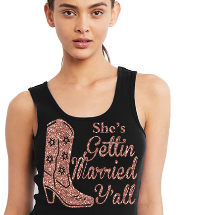 She&#39;s Gettin Married Y&#39;all Black Tank