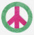 Peace Glitter Temporary Tattoo