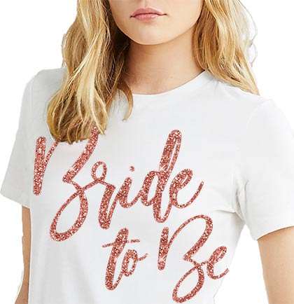 Rose Gold Bride to Be Glam Tshirt