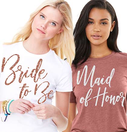 White Maid of Honor Glam Blush Tshirt
