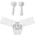 Silver Same Pen*s Forever White Stretch Lace Thong & Tassel Pasties Set