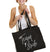 Team Bride Glam Rhinestone Large Canvas Tote