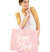 White Team Bride Glam Large Canvas Tote