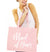 Maid of Honor White Glam Large Canvas Tote