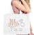 Rose Gold Mrs. & Wedding Date Custom Large Canvas Tote