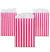 Hot Pink Striped Treat Bags - Set of 12