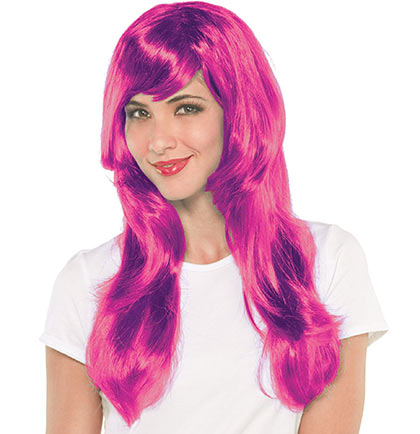 Glamourous Pink Long Wig